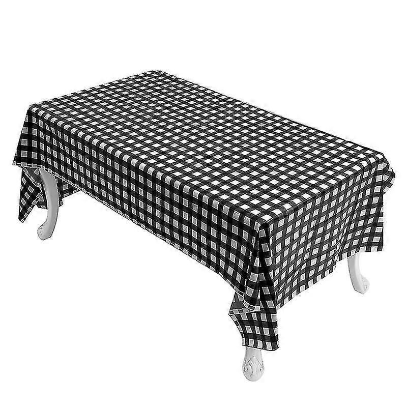 Checkered Buffalo Plaid Gingham Fabric Rectangle Tablecloth For Summer Picnics And Patriotic Parties (54" X 108")