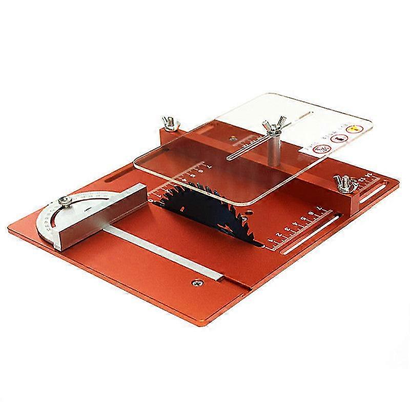 Woodworking Circular Saw Clearance Insert Cover Plate Mini Table Saw Flip Board With Miter Gauge Guide Set Workbench Diy Tools