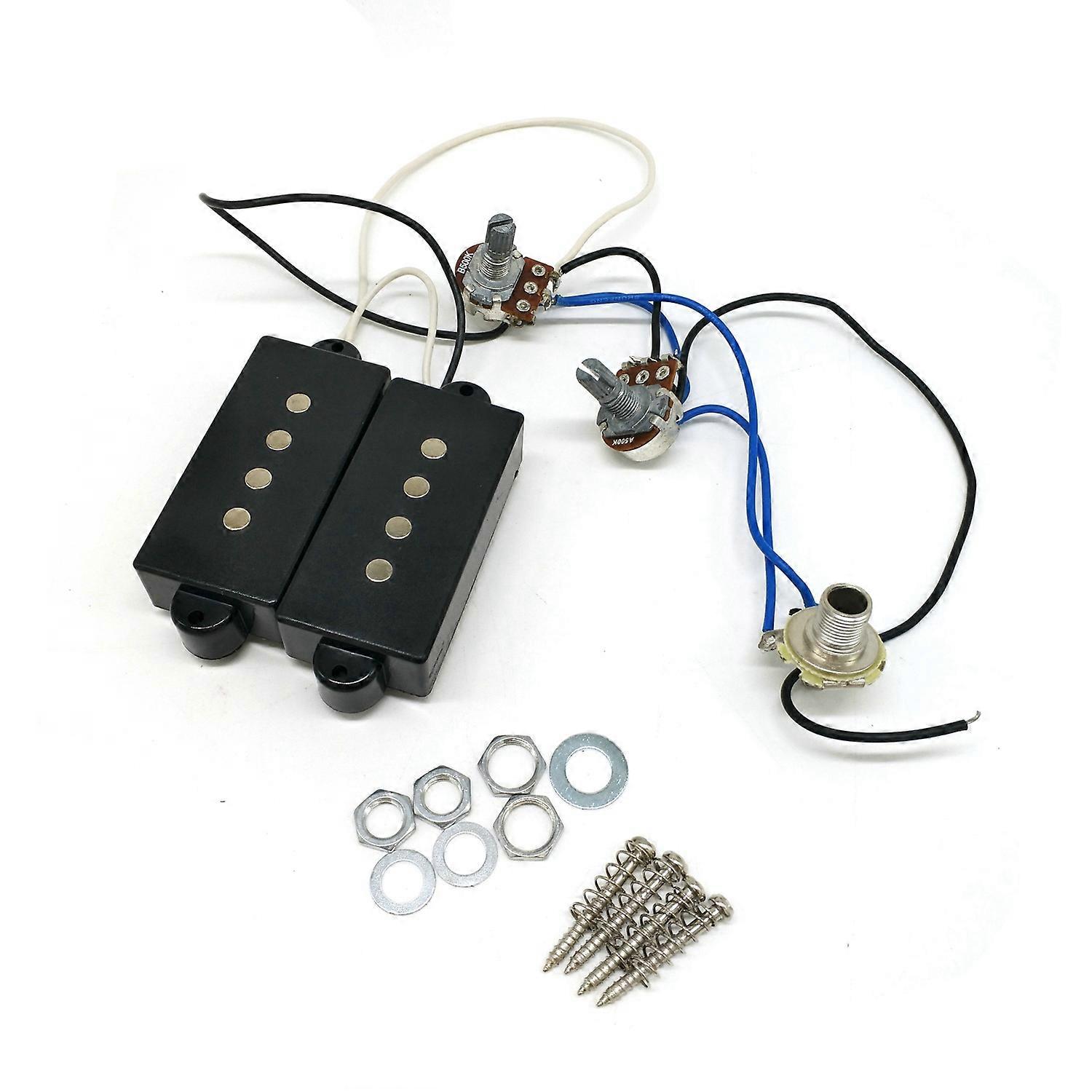 Elgitarr Pickup Wire Harness PB Bas 4-strängad elgitarr Hals och stall Pickuper Set
