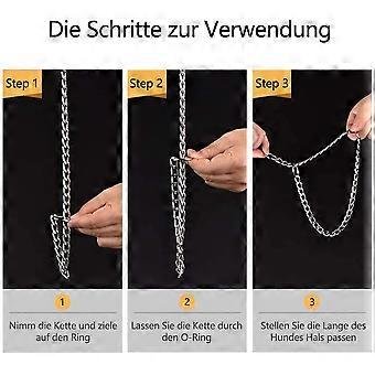 Stainless Steel Pet Collars w  Training Chain Sizes S-80CM Material: Chrome-platedSteel