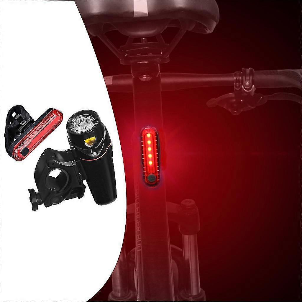 Bike Lights Set,rechargeable Bicycle Headlight With Smart Sensor And Tail Light, Waterproof For Bicycle Outdoor Cycling - With Tail Light 1
