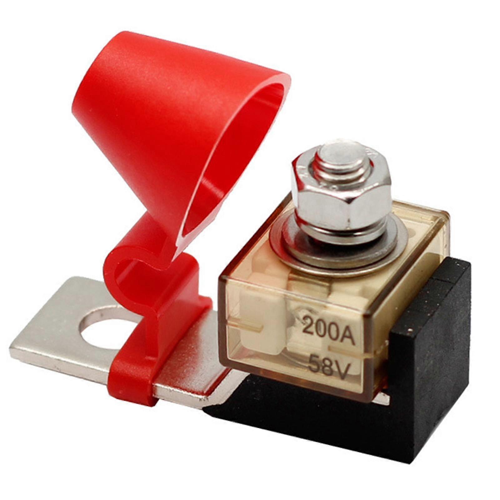 200A 58V Ships Boat Terminal Mount Fuse Block Kit With Single Stud RV Dustproof - YYA