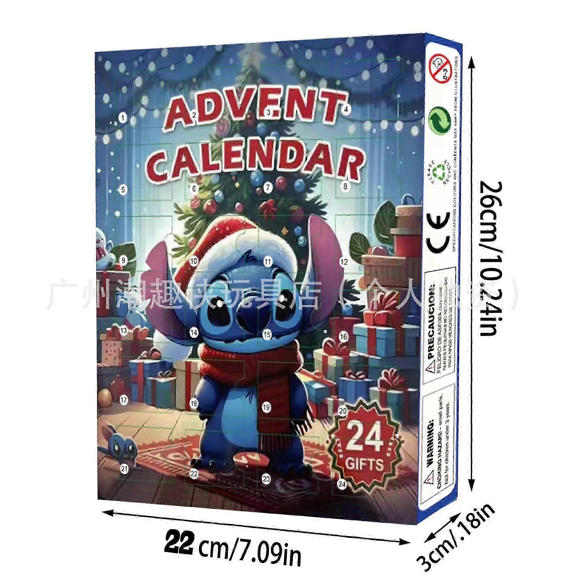 Christmas Advent Calendar New Star and Stitch Christmas Advent Countdown Calendar Box 24Pcs Gift Calendar Blind Box