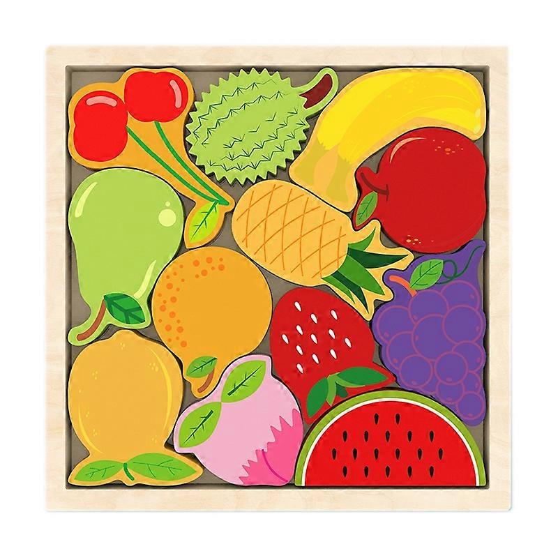 2 PCS Cartoon 3D Puzzle Board Toy(Fruit)
