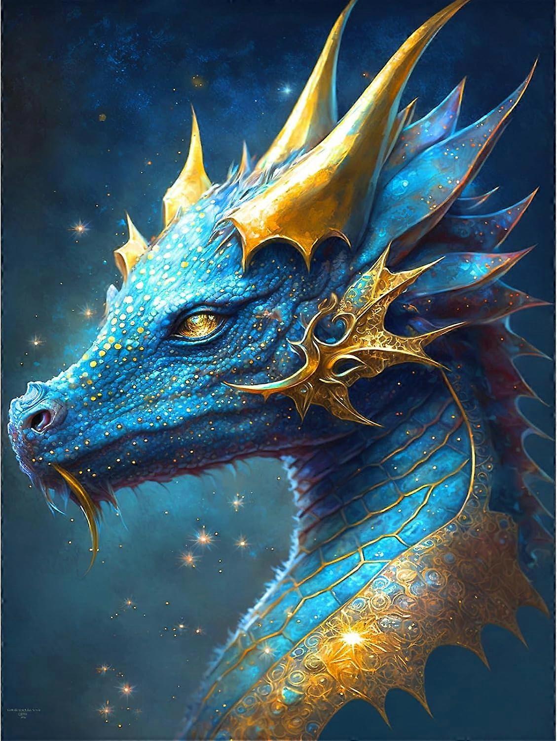 5D diamantmaleri 30x40cm Dragon A
