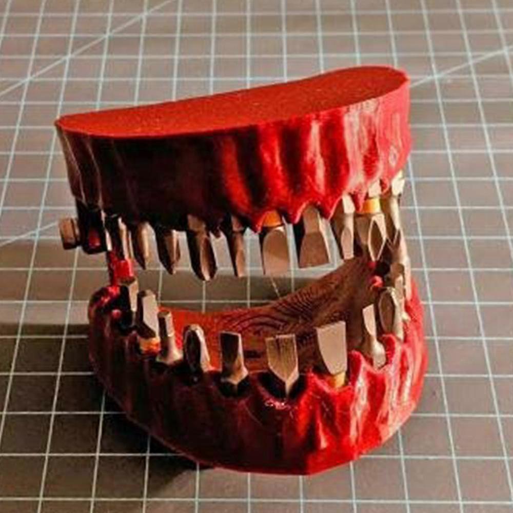 Denture Drill Bit Holder Resin Teeth Model Ornament