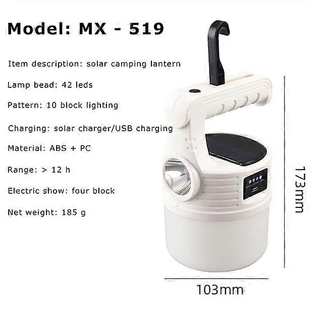 LED Working Flashlight Outdoor Torch Camping Light Solar Charging Waterproof Flashlamp Portable Emergency Lamp Tent Light