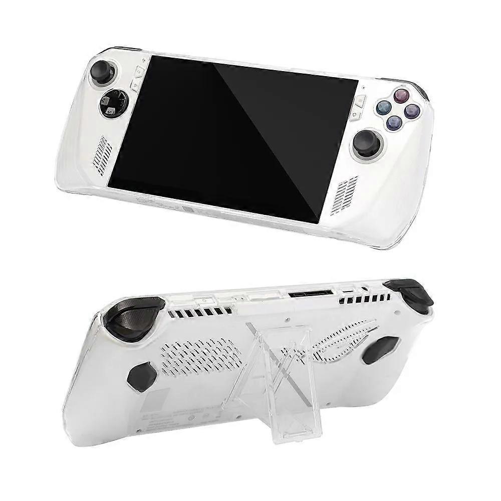 Shockproof Protective Case with Kickstand PC Back Cover Transparent Full Coverage Handheld Console Shell for Asus ROG Ally