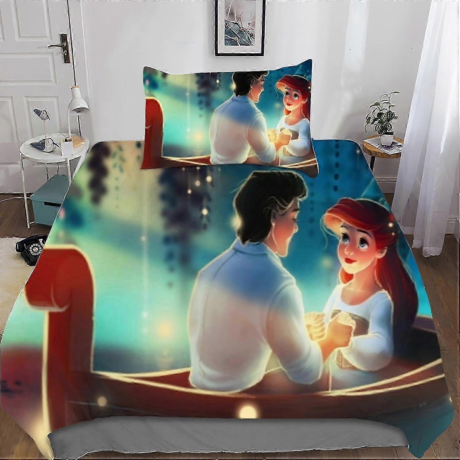 J557 Lençóis Kuromi Capa de Consolador Tema moderno Conjunto de Cama quarto 2 Peças Conjunto de Capa de Edredão Elegante simplicidade Capa de Colcha com Fronha Zi