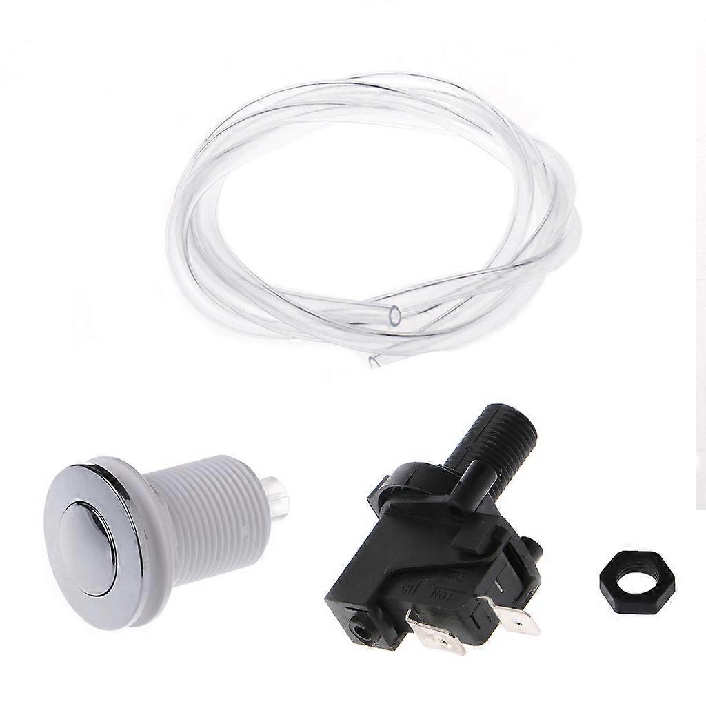 Bath Tub Spa Waste Garbage Disposal Self-Lock Air Switch Push Button Air Hose