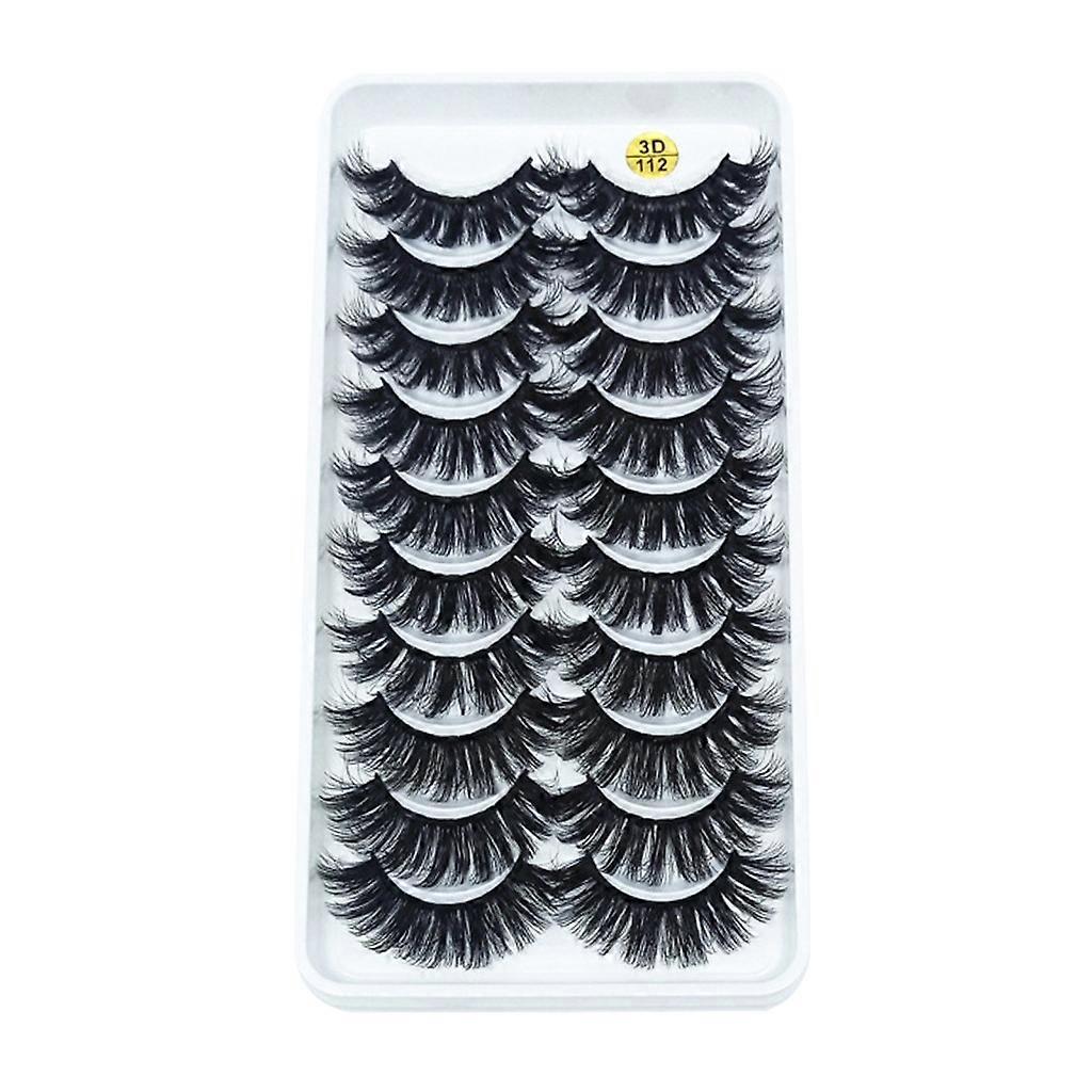 10 Pair Fluffy-Lashes 3d Mink Lashes Long Thick Natural False Eyelashes Makeup