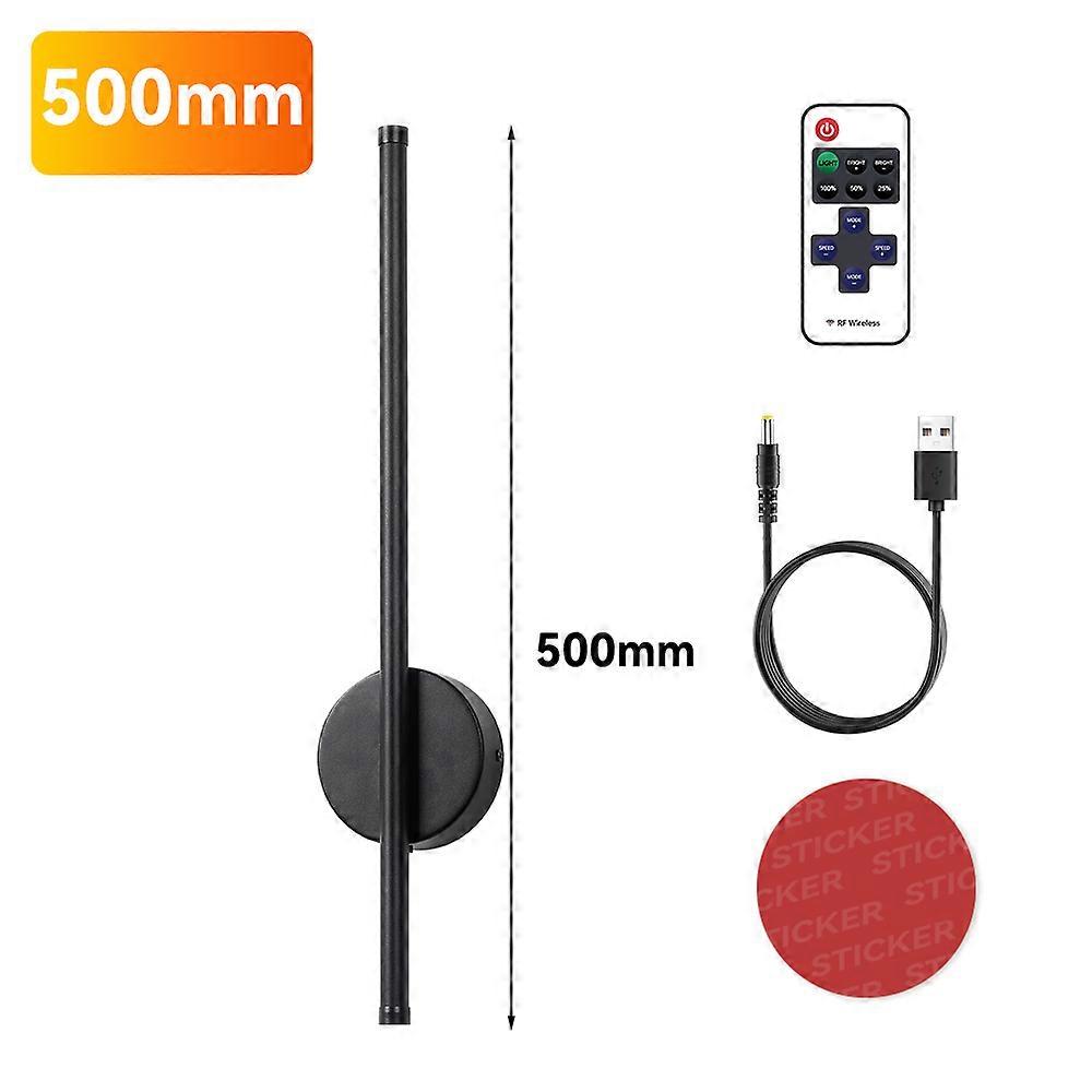אור קיר נטען 50 ס"מ מנורת LED אלחוטית עם שלט רחוק מנורת לילה בחדר השינה עמעום מנורת קיר מודרנית LED