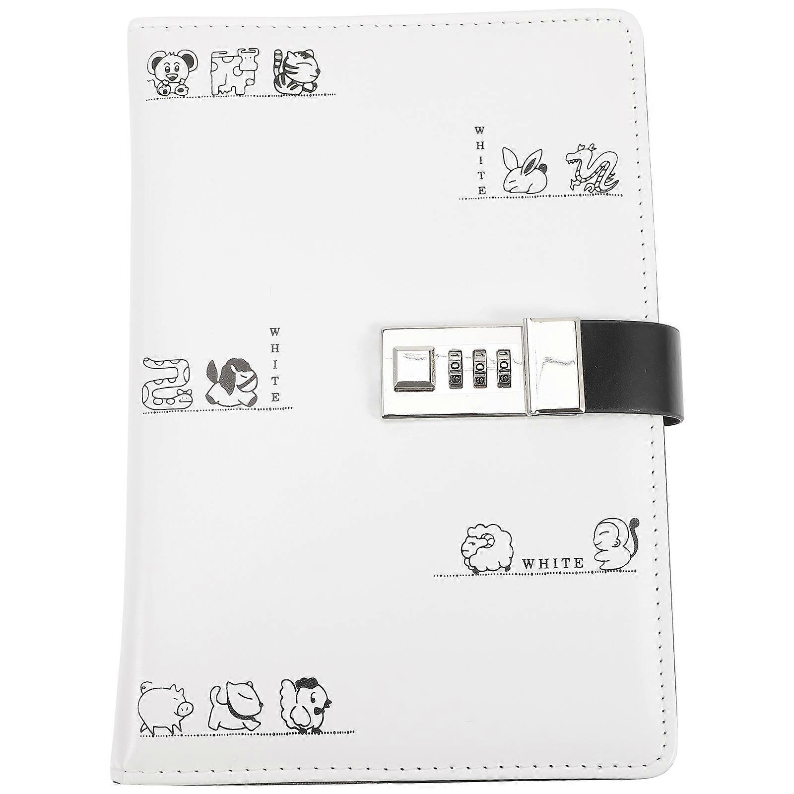 Notebook with Lock Password Notebook Lockable Diary Notebook Cartoon Notebook for Student