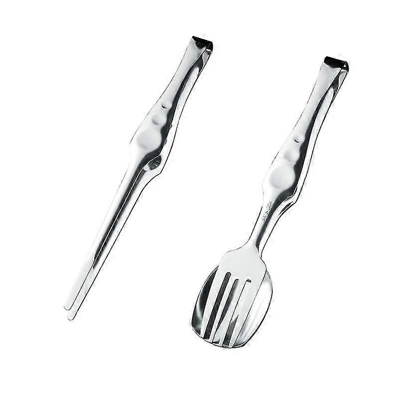 2パックフードクリップ屋外キャンプ食器パブリックスプーン箸バーベキュークリップ