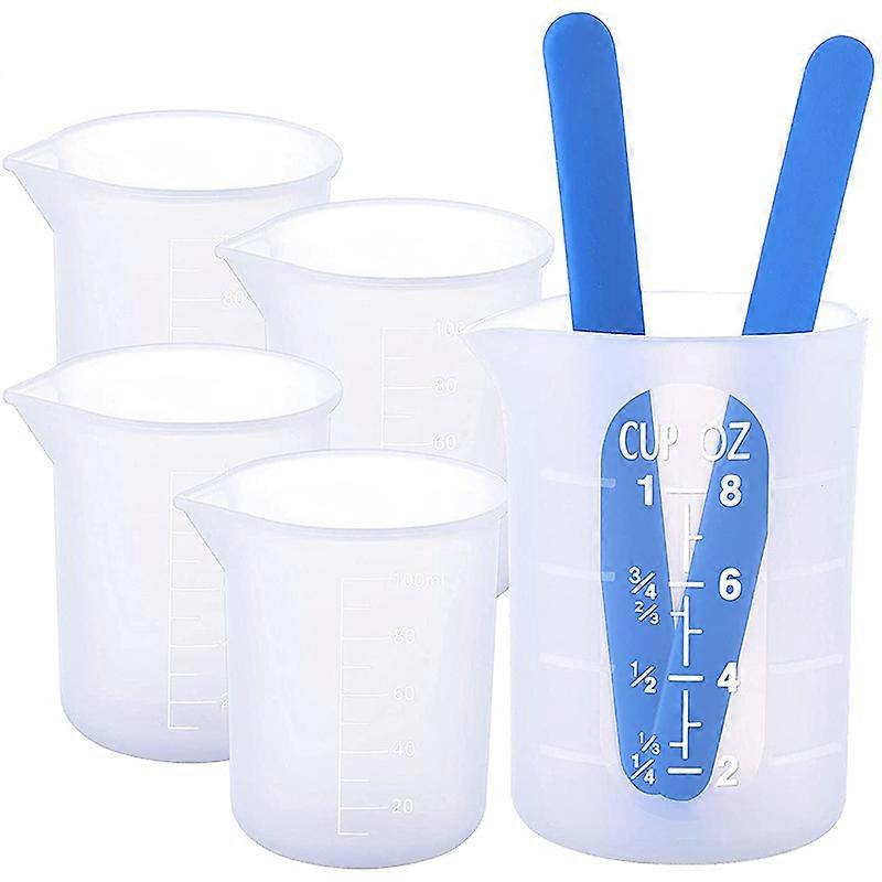 1 Set  of DIY Epoxy Tools Crystal Epoxy Crafts Making Measuring Cups Stir Sticks