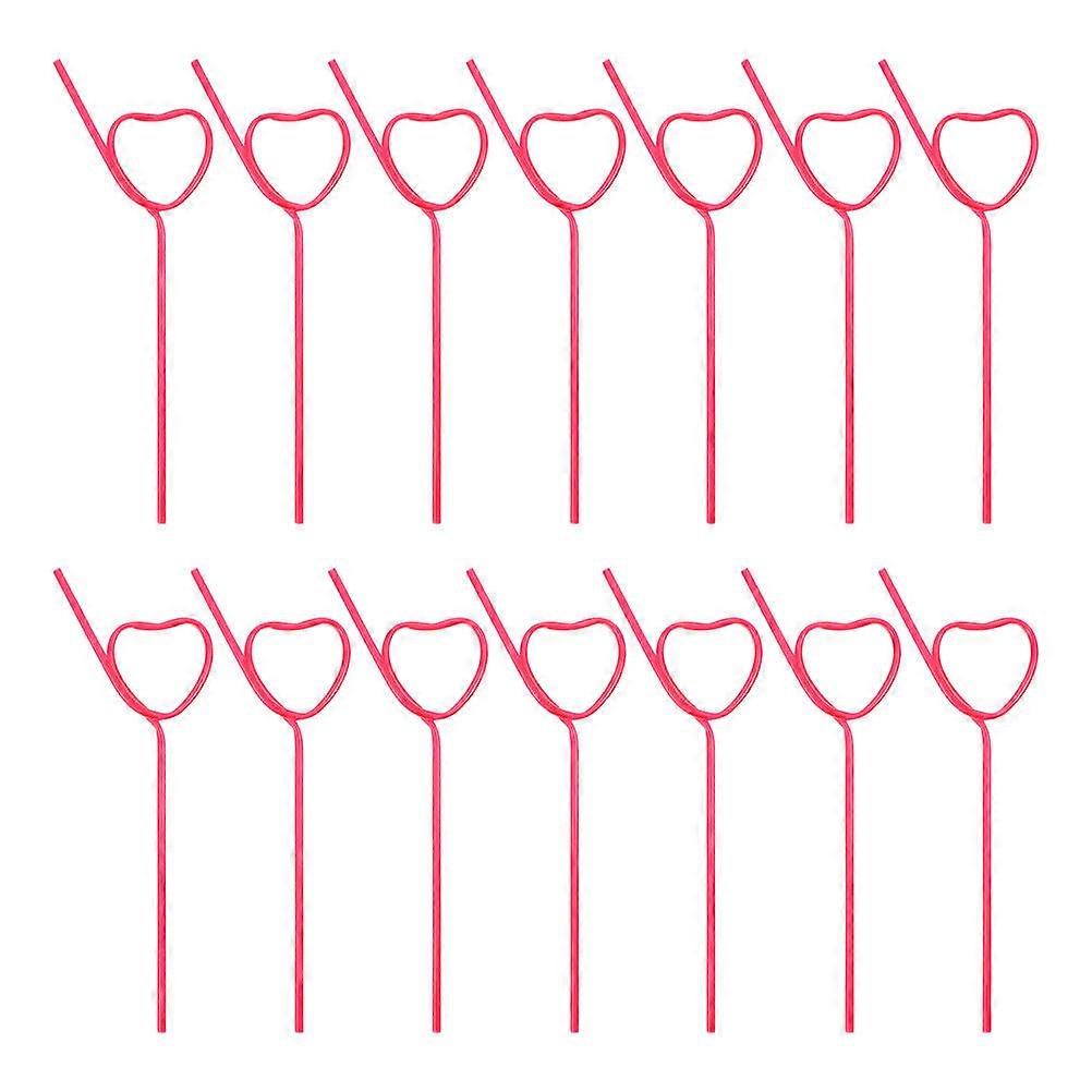 25 Pcs Portable Straw Heart Straws Heart Shape Straws Drinking Decorative Straw Reusable Straws