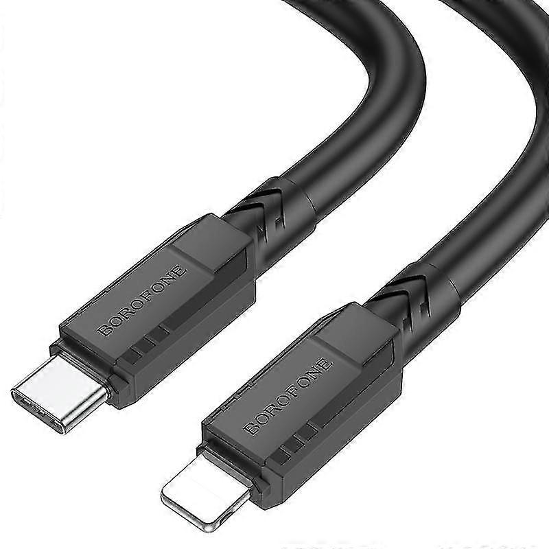 Borofone Bx81 2.4a Usb-c / Type-c To 8 Pin Goodway Pd Charging Data Cable, Length:1m(black)