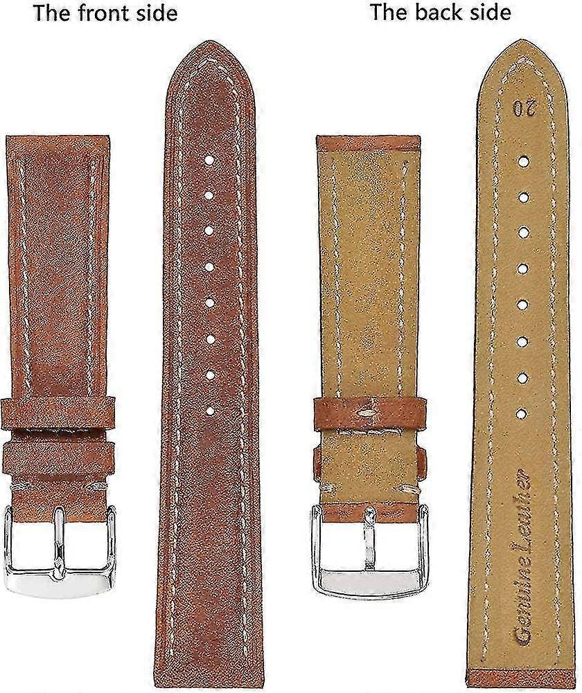 ストラップを見る。ヴィンテージレザー交換ブレスレット。バンド幅-14mm 15mm 16mm 17m