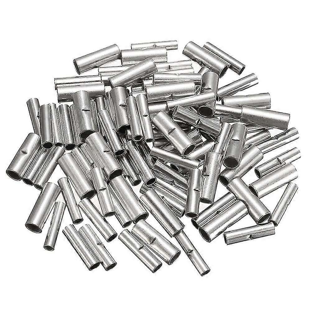 10/50 Non-insulated Butt Wire Connector Ferrules Electrical Cable Terminal Copper Bare Tinned Crimp Terminal 0.2-35mm2 26-2awg