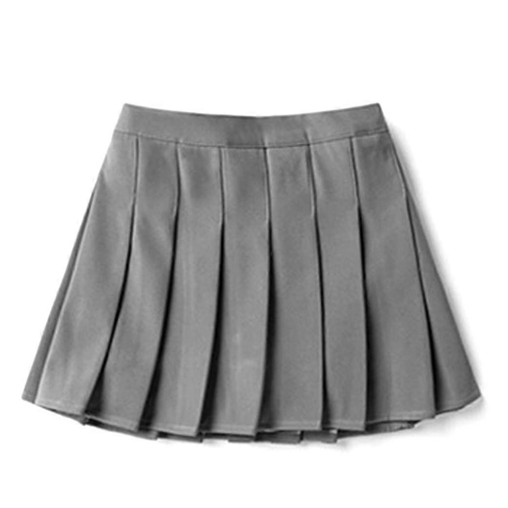 High Quality Girls Summer Youth High Waist Pleated Zipper Tennis