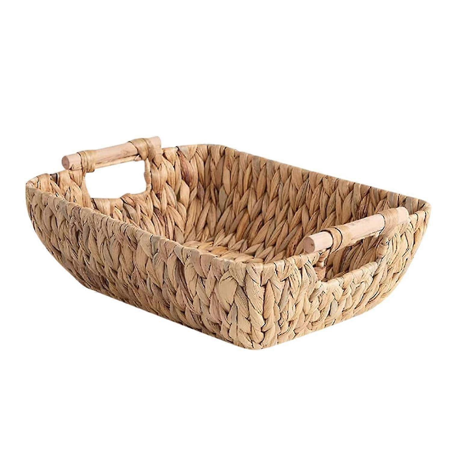 Durable Woven Water Hyacinth Baskets - Space Saving Storage Solution