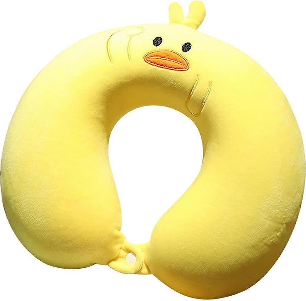 Memory Foam Neck Pillow for Kids Adults Cartoon U Shaped Neck Pillow Cute Duck Neck Rest Cushion Super Soft Travel Pillow Head Neck Support Pillow for