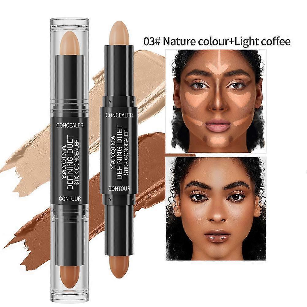Double Ended Contour Stick 2-in-1 Highlighter & Shader for V-Face Makeup Easy Application