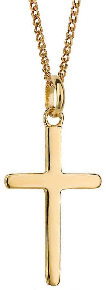 Beginnings Plain Cross Pendant - Gold