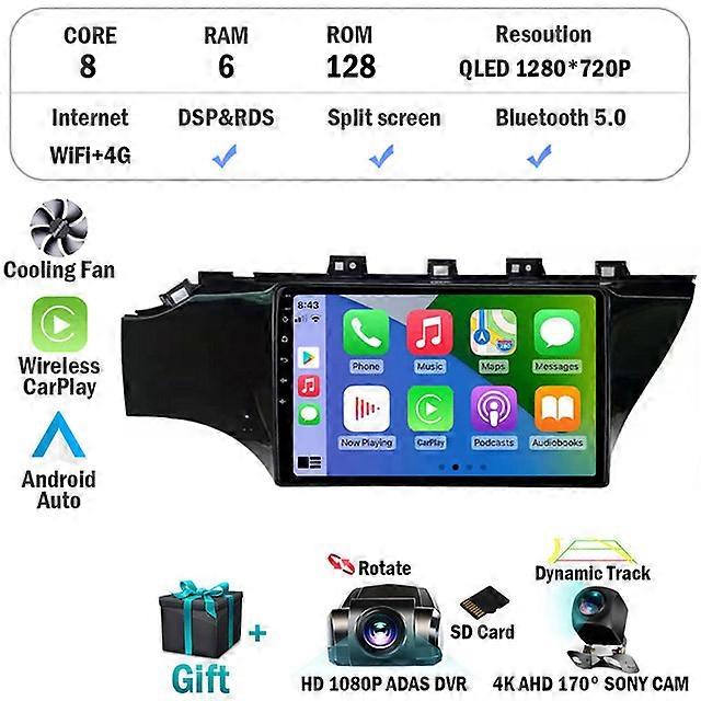 Android 12 Car Radio Multimedia Player For KIA RIO 4 IV FB X-line 3 2017 2018 2020 - 2021 2011 - 2016 GPS Navigation Carplay DSP