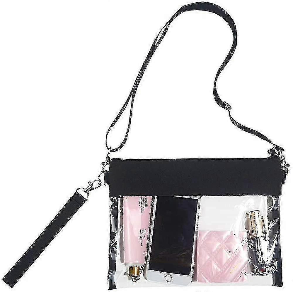 Clear Crossbody Purse Bag1pcs-black