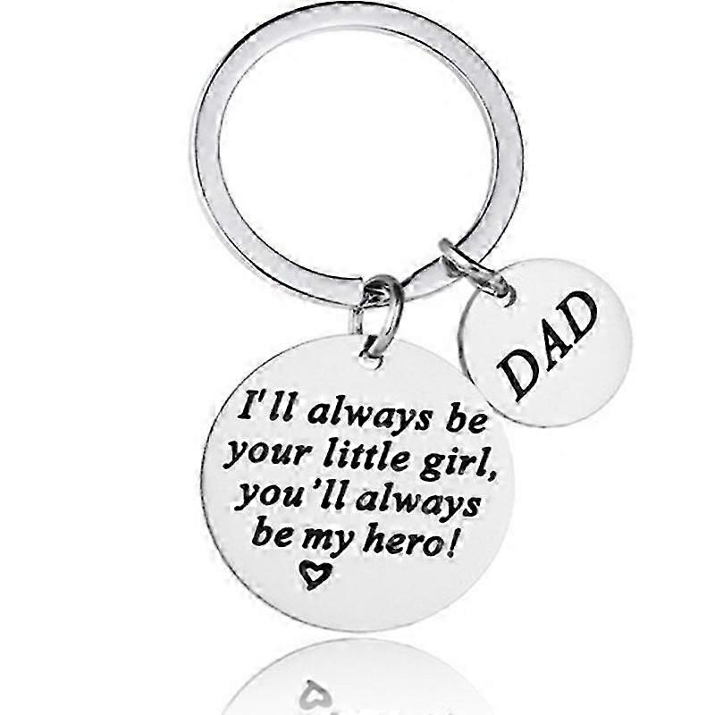 Stainless Steel Silver Key Ring for Dad