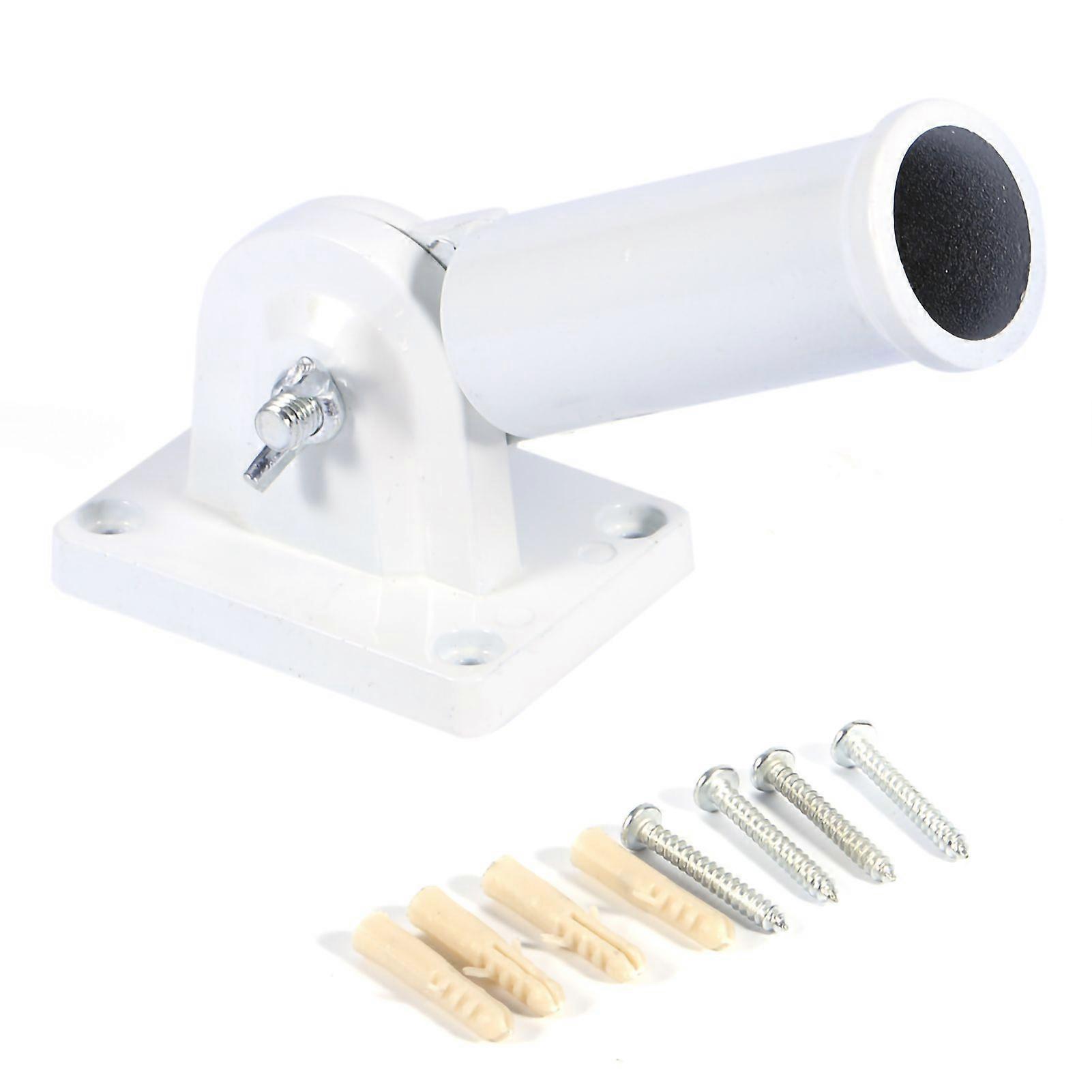 Wall Mount Adjustable Holder Bracket Stainless Steel Flag Pole Windsock Base with Screws