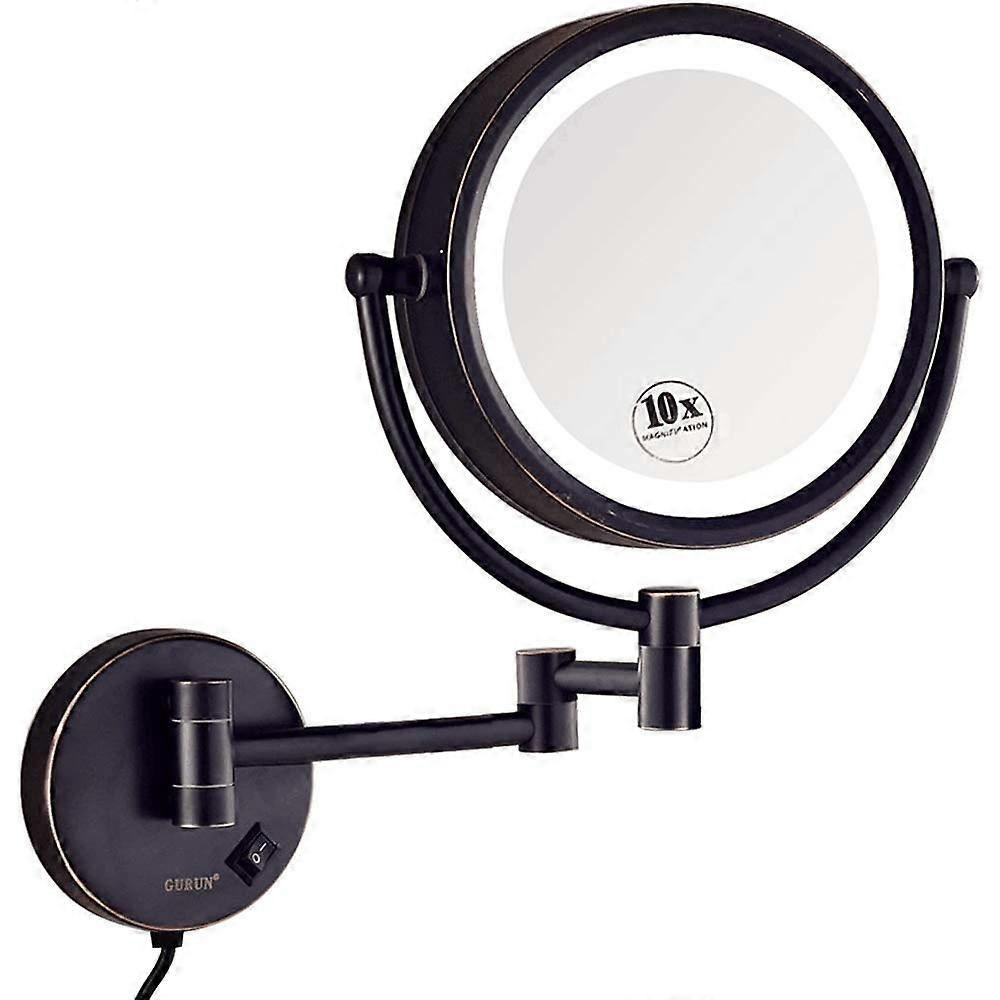 8.5 Inch Magnifying Makeup Mirror, Double-Sided Design with 3 Tones LED Lights