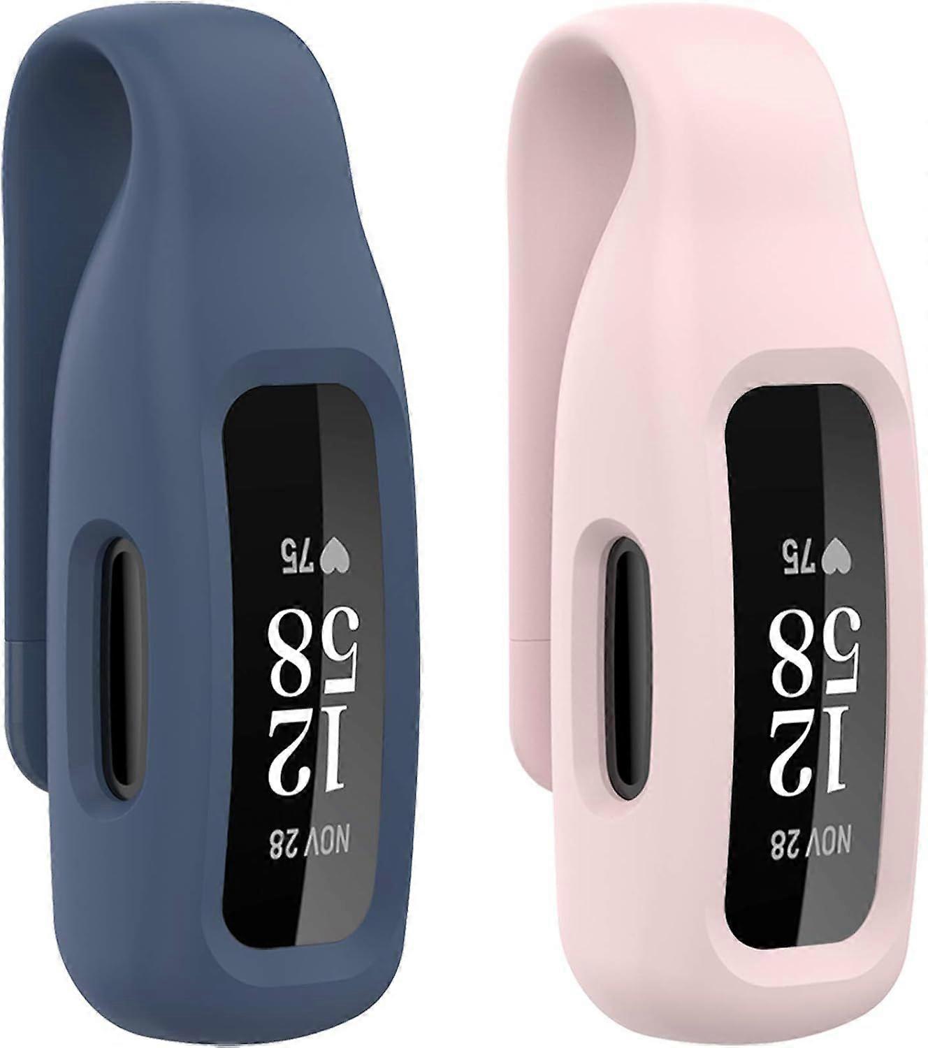 SBSGV (2パック)Fitbit Inspire 2クリップとスチールシート、ソリッドカラーシリコンInspireアクセサリークリップ、ワインレッド、ラベンダーに対応