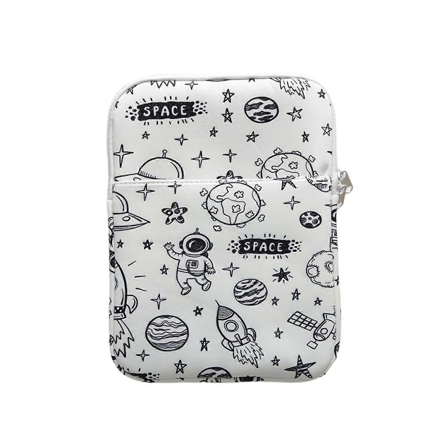 Tablet Sleeve Astronaut Rocket Print Waterproof Slim Nylon Laptop Computer Protective Bag Briefcase