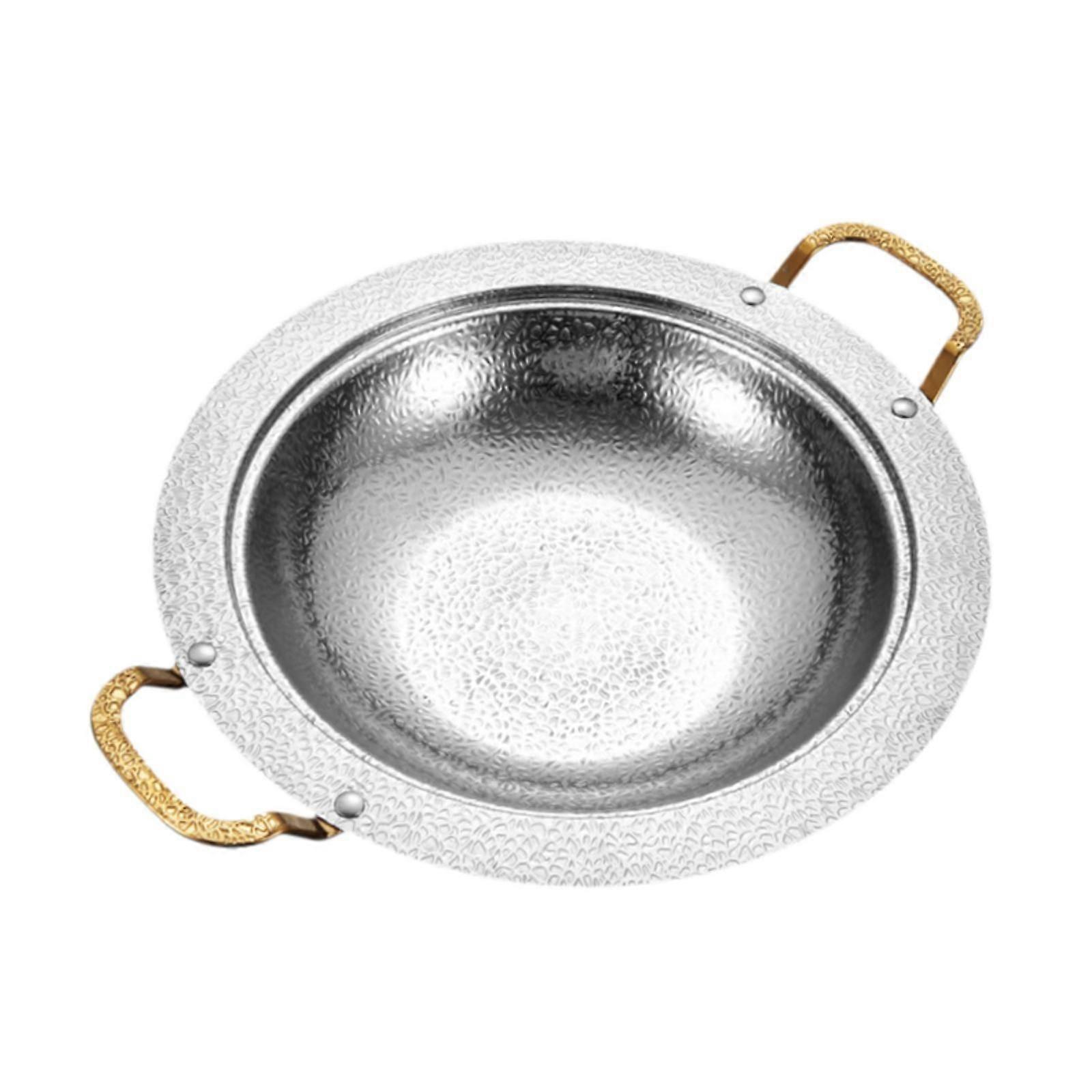 Instant Noodle Pot Διπλή Λαβή Ανοξείδωτη Κατσαρόλα Sukiyaki Οικιακής Χρήσης 20cm