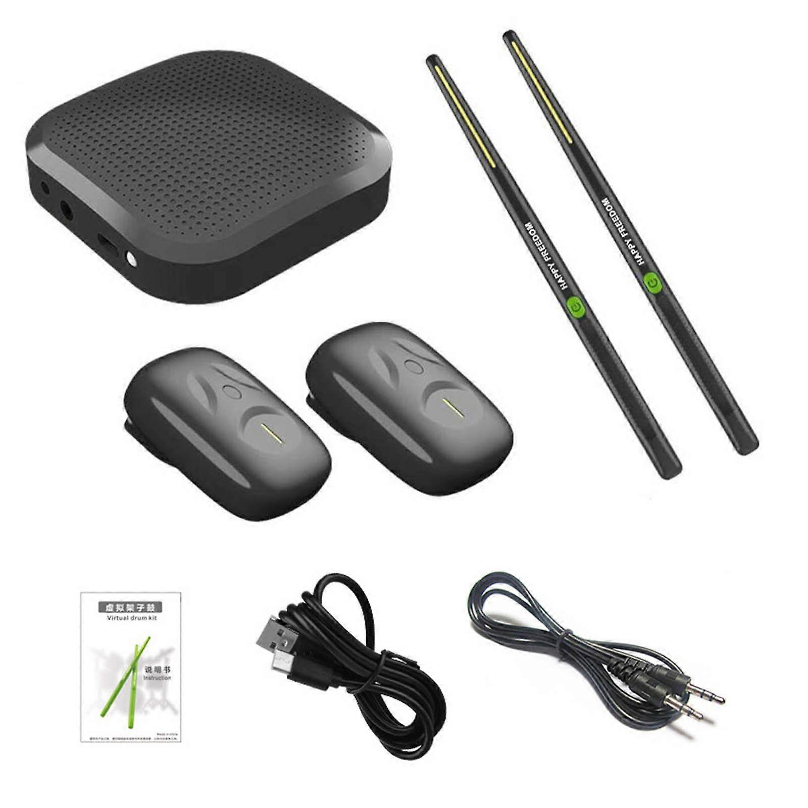 Virtual Electronic Drum Set Virtual Drums Set With Drumsticks Pedals Bluetooth And 8 Sounds Sensing Virtual Drum Set Electrics Drumsticks Sticks Flye2