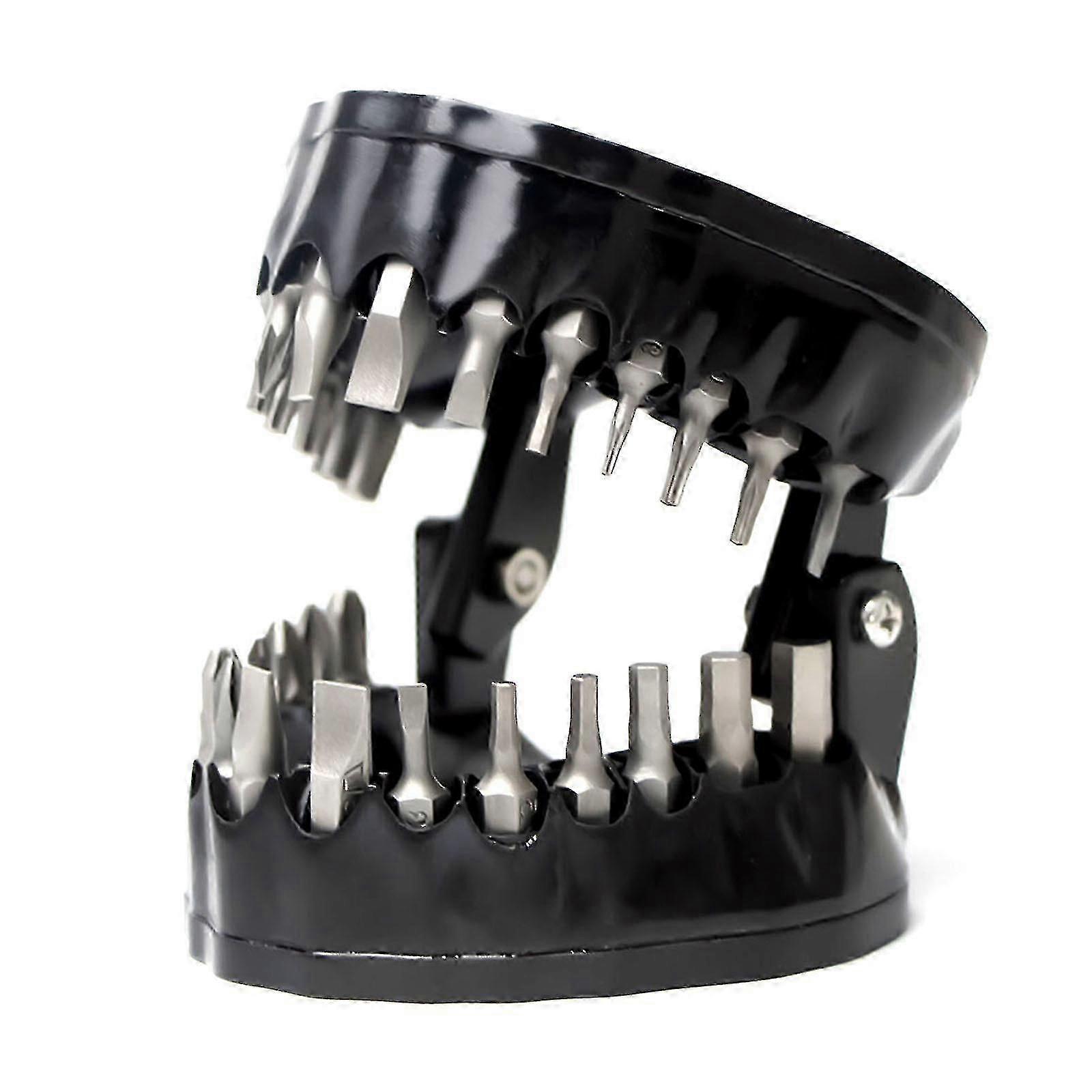 Funny Denture Bit Holder Teeth Model Design Screwdriver Bit Holder With 28 Bit