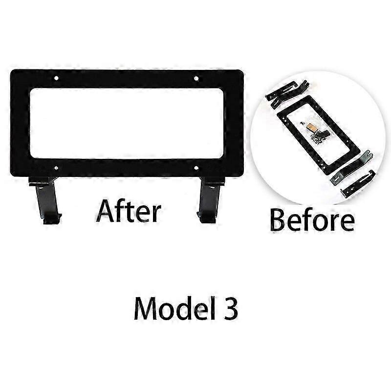 Tesla Model Y 3 License Plate Frame Without Punching Front License Frame American Standard License Plate Bracket Car Decoration