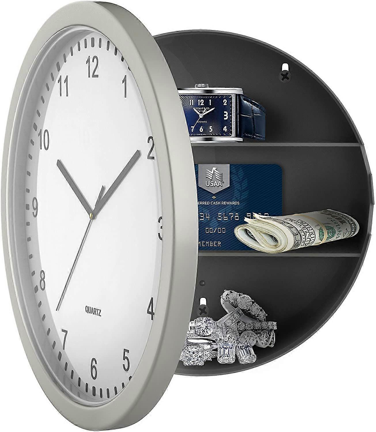 Wall Clock with Hidden Safe, 10"