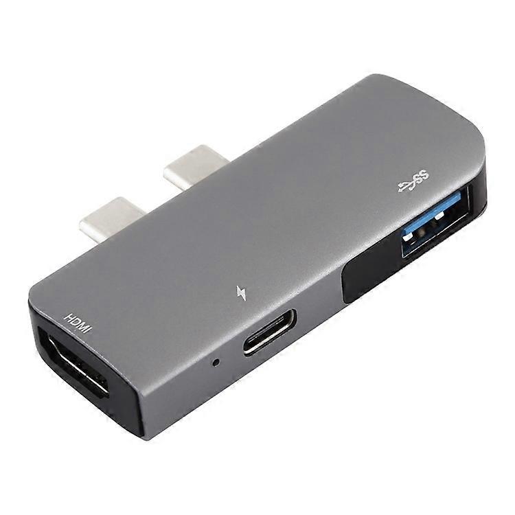 Double Type-C to PD+USB3.0+HDMI Multi-functional USB Hub Docking Station