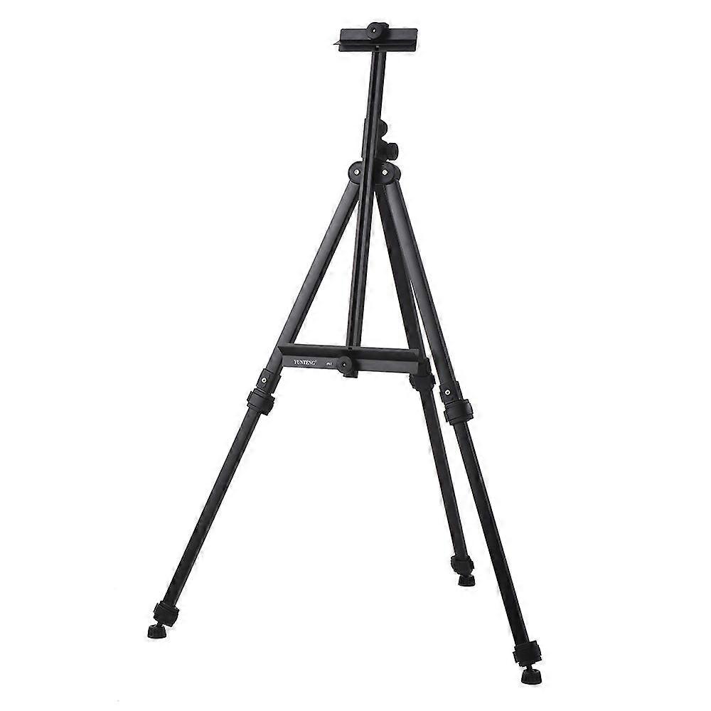 YUNTENG Art Easel Stand Aluminium Metal Tripod Adjustable Height Sturdy Easel with Palette Storage Bag for Floor/Table-Top Painting Drawing Sketching