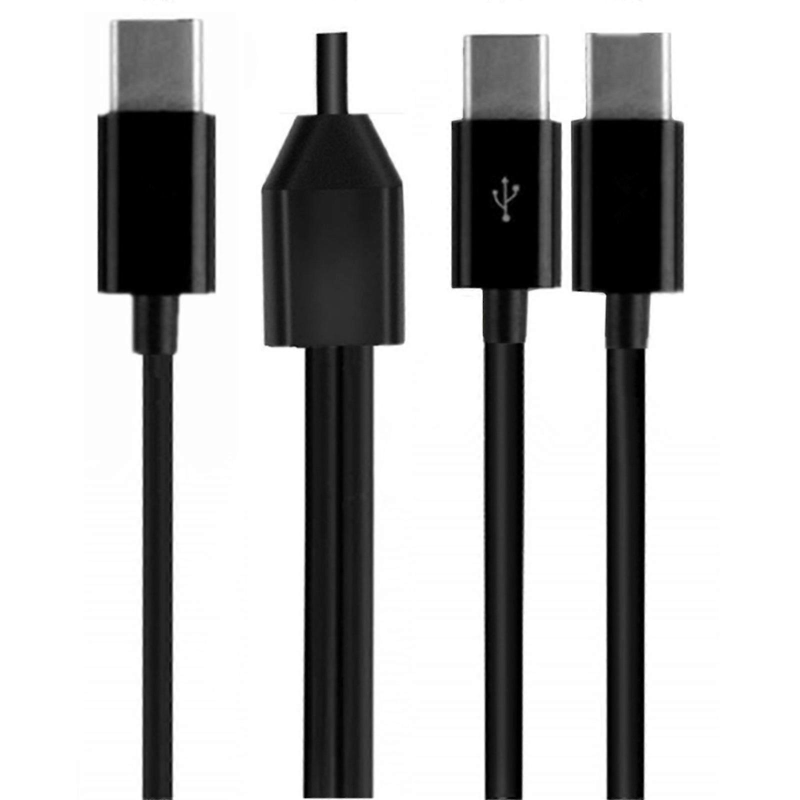Flexible USB C Splitter Cable for Simultaneous Charging Needs Data Transmission Wire USB C Cable Travel Charging Cable