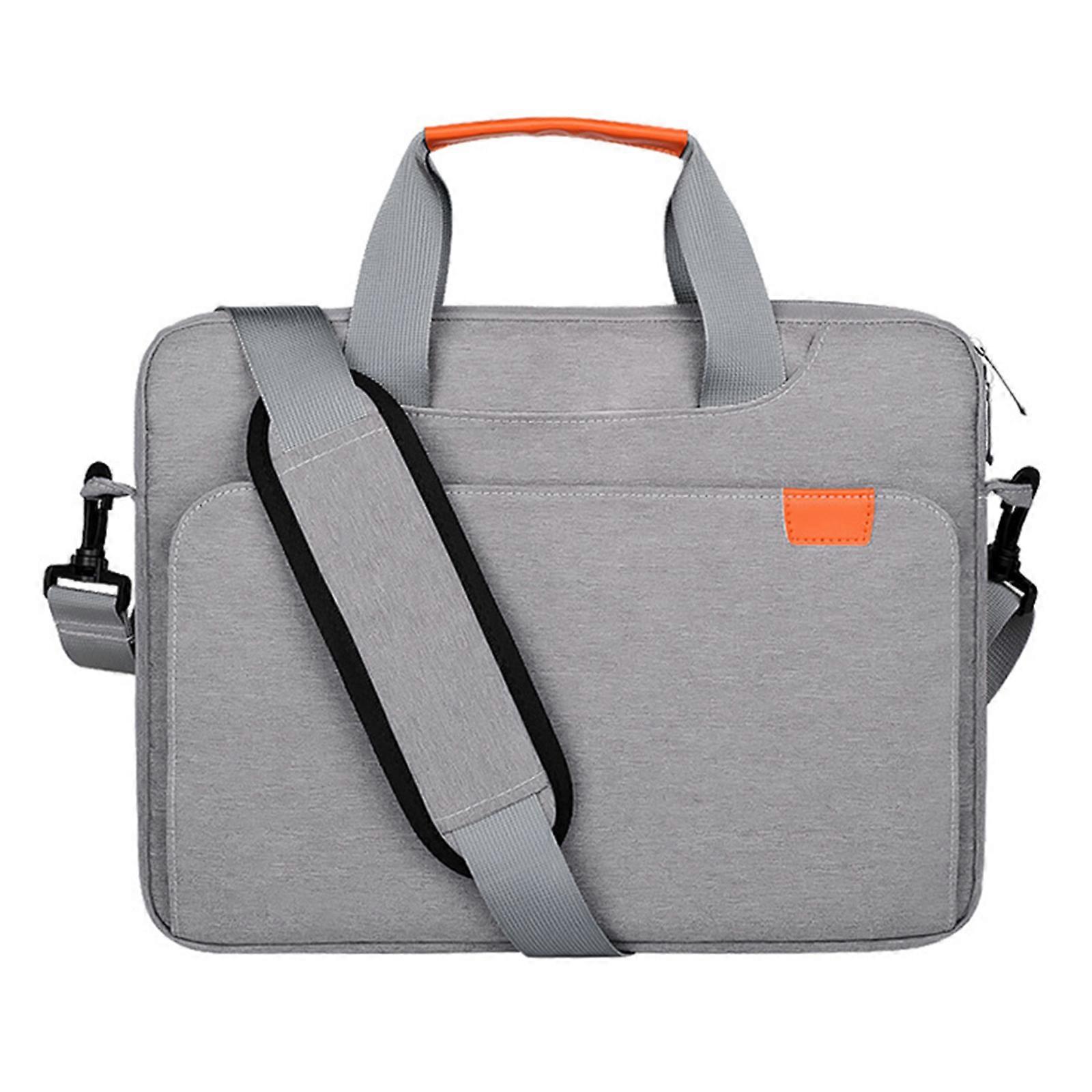 Bolsa de ombro para laptop à prova de choque Capa protetora para laptop com interior acolchoado para notebook de 14 15,6 17,3 polegadas cinza 17,3 polegadas