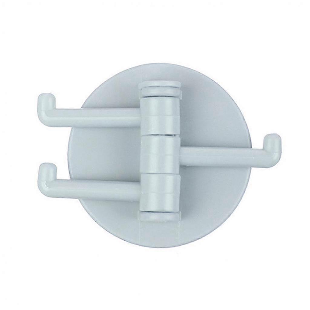 Universal Plastic Towel Hook 3-Split Rotating Holder Bathroom Door Back Hanger