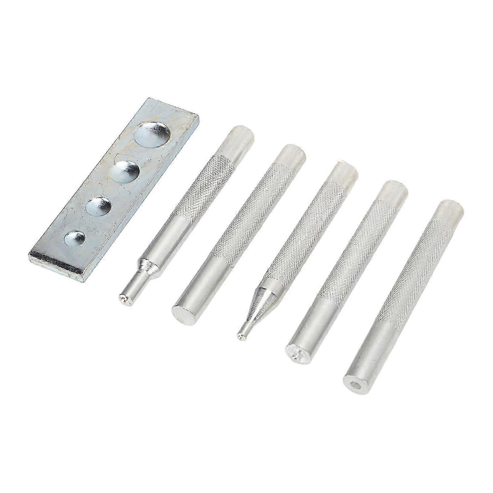 5pcs Snap Niet Setter Die Punch Snap Kit Großes Installationswerkzeug mit Basis für Punch Hole Install Niet Button