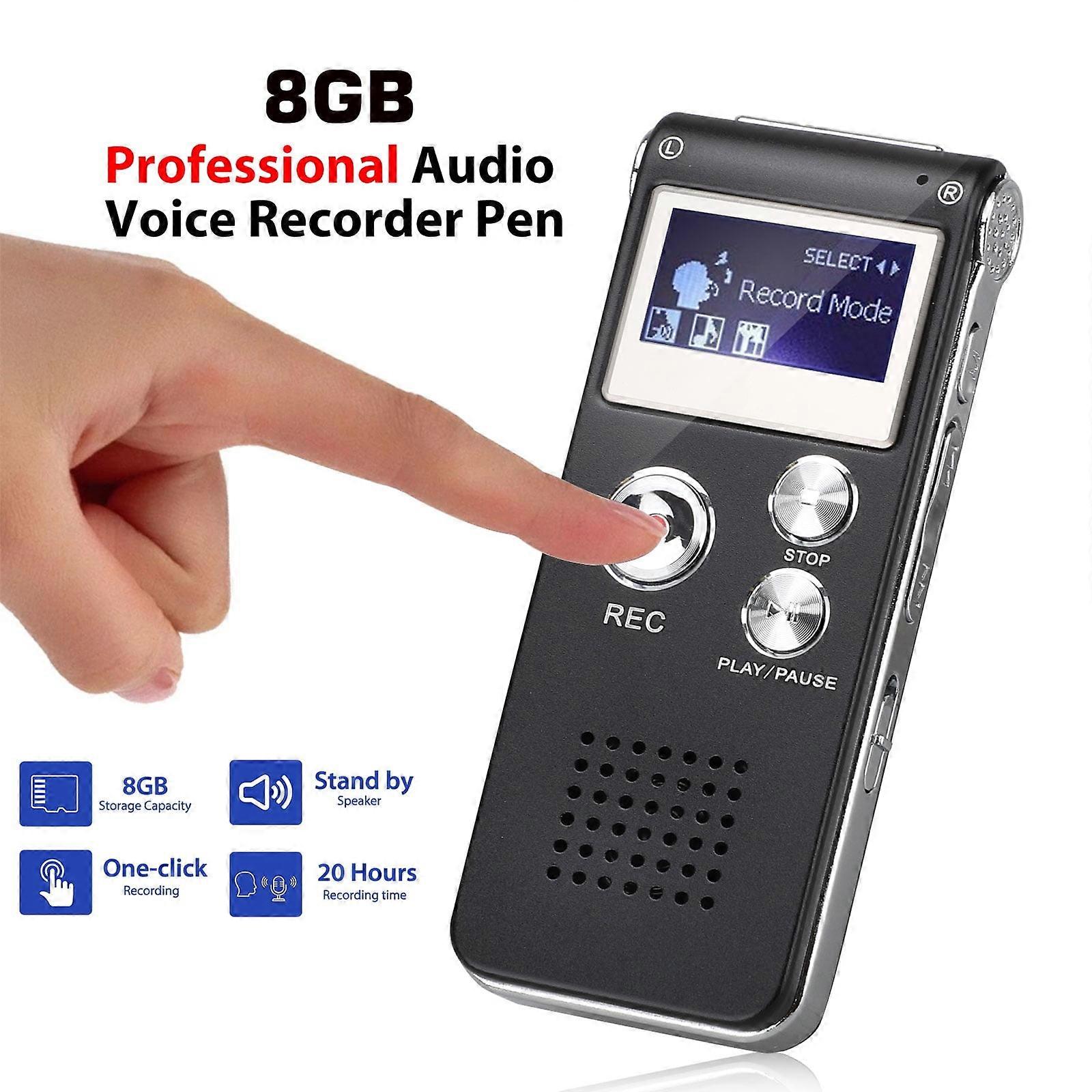 Advanced Digital Voice Recorder, Voice Activated Clear Sound In Mp3, Wav Format With A-B Repeat And External Speaker Playback For Lectures, Meetings,