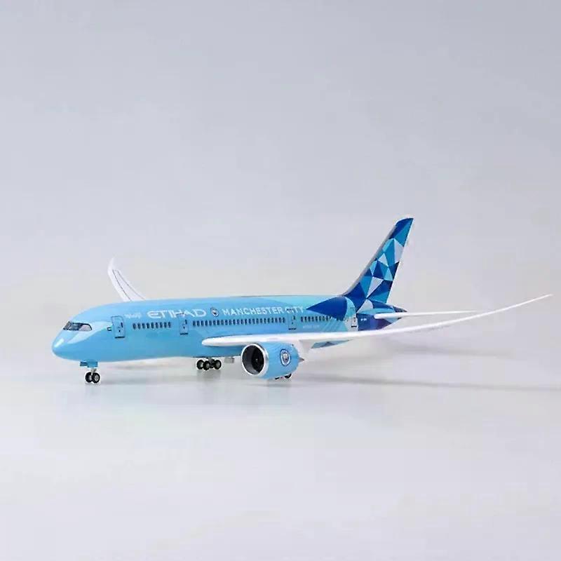 1/130 Scale 43cm Airplane B787 Plane Toy Aircraft Etihad Airlines W Light & Wheels Landing Gears Plastic Resin Model Toys Plane