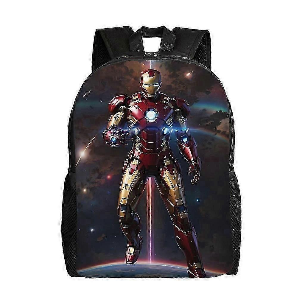 c5265 Iron Man Versatile Backpack Washable casual style School Student Backpack Trendy Oxford Cloth Computer Bag  jjn5265