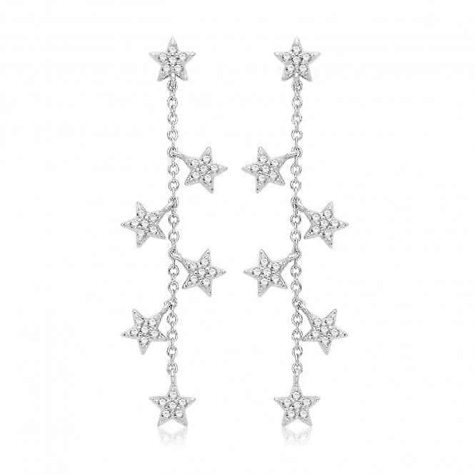 Acotis Silver Drop Rhodium Plated Stars G51359